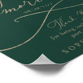 Romantisch groen goud morgen doe ik repetitiediner poster (Hoek)