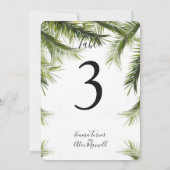 Romantisch groen Tropisch | Tafelnummerkaartjes Kaart (Achterkant)