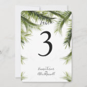 Romantisch groen Tropisch | Tafelnummerkaartjes Kaart (Voorkant)