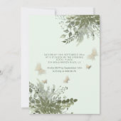 Romantisch groen Vlindertuin zoet zestien Kaart (Achterkant)