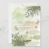 Romantisch groen Vlindertuin zoet zestien Kaart (Achterkant)