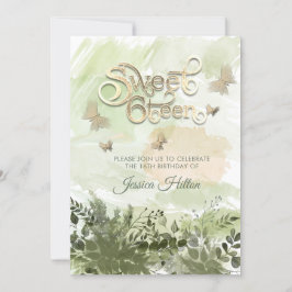 Romantisch groen Vlindertuin zoet zestien Kaart