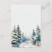 Romantisch groen winterbos Huwelijk RSVP Kaart (Achterkant)
