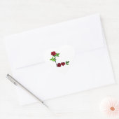 Romantisch handgeschilderd LOVE Roos Hart Sticker (Envelop)