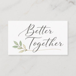 Romantisch handgeschreven liefdescitaat ontwerp informatiekaartje