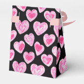 Romantisch Handgetrokken Roze Hart Valentijn Gift Bedankdoosjes (Achterkant)