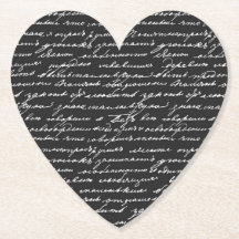 Romantisch handschrift Zwart Wit Hart Liefde