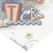 Romantisch Happy Easter Bunny Groeten Tafelkleed (Gekanteld)