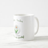 Romantisch Happy Easter voor u Minimale bloemen Koffiemok (Voorkant rechts)