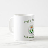 Romantisch Happy Easter voor u Minimale bloemen Koffiemok (Voorkant links)