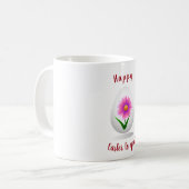 Romantisch Happy Easter voor u Minimale bloemen Koffiemok (Voorkant links)