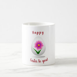 Romantisch Happy Easter voor u Minimale bloemen Koffiemok