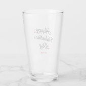 Romantisch Happy Valentine's Day Red Hearts Elegan Glas (Achterkant)