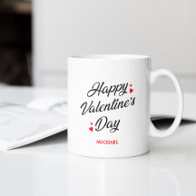 Romantisch Happy Valentine's Day Red Hearts Elegan