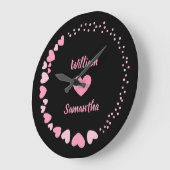 Romantisch Hart aangepaste Koppel Naam Liefde Grote Klok (Hoek)