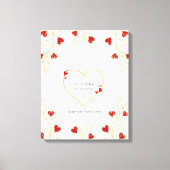 Romantisch Hart Bloem Canvas Afdruk (Voorkant)