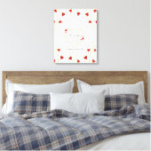 Romantisch Hart Bloem Canvas Afdruk (Insitu (Slaapkamer))