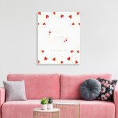 Romantisch Hart Bloem Canvas Afdruk (Insitu (Woonkamer))