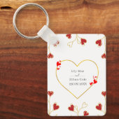 Romantisch Hart Bloem Sleutelhanger (Voorkant)