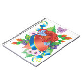 Romantisch hart & bloemen notitieboek (Linkerzijde)
