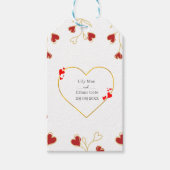 Romantisch Hart Bloemmotief Cadeaulabel (Voorkant)