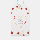 Romantisch Hart Bloemmotief Cadeaulabel (Achterkant)