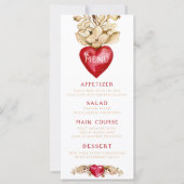 Romantisch Hart | Diner Menu (Voorkant)