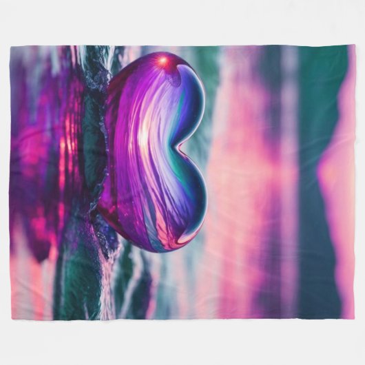 Romantisch hart drijvend op water fleece deken (Voorkant (Horizontaal))