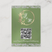 Romantisch Hart, Duif & Glitter, QR Code - Sage Informatiekaartje (Achterkant)