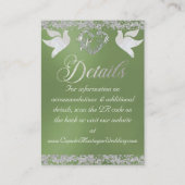 Romantisch Hart, Duif & Glitters, QR Code - Salie Informatiekaartje (Voorkant)