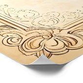 Romantisch hart en Rozen  Poster (Hoek)