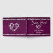 Romantisch Hart & glitter op Plum Gastenboek (Volledig)