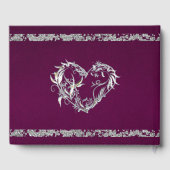 Romantisch Hart & glitter op Plum Gastenboek (Achterkant)