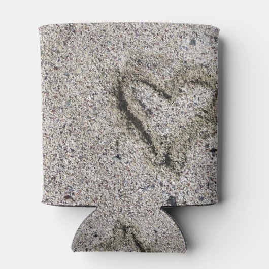 Romantisch Hart in Zand Blikjeskoeler (Achterkant)