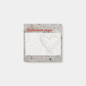 Romantisch hart in zand met aangepaste tekst post-it® notes (Voorkant)