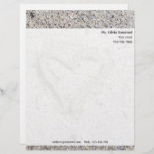 Romantisch hart in zand met retouradres briefhoofd sjabloon (Voorkant / Achterkant)