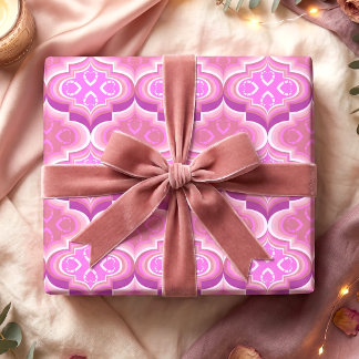 Romantisch Hart Inpakpapier in Roze Tinten Vel