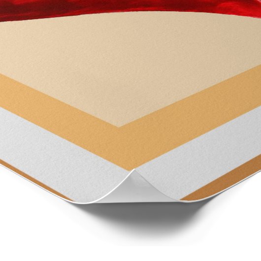  Romantisch HART: Jewel als rode 3D vorm Poster (Hoek)