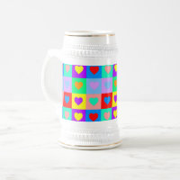 Romantisch Hart Kleurrijke Patroon Pop Art
