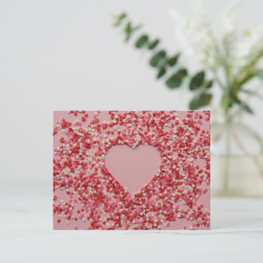Romantisch hart liefde briefkaart voor hem (Staand voorkant)