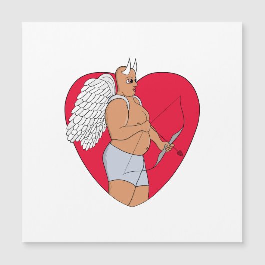 Romantisch Hart Met Een Ongebruikelijke Cupido (Voorkant)