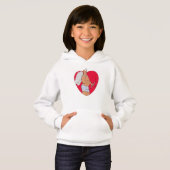 Romantisch hart met een ongewone Cupido (Voorkant volledig)