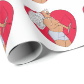 Romantisch hart met een ongewone Cupido Cadeaupapier (Rol Hoek)