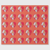Romantisch hart met een ongewone Cupido Cadeaupapier (Vlak)