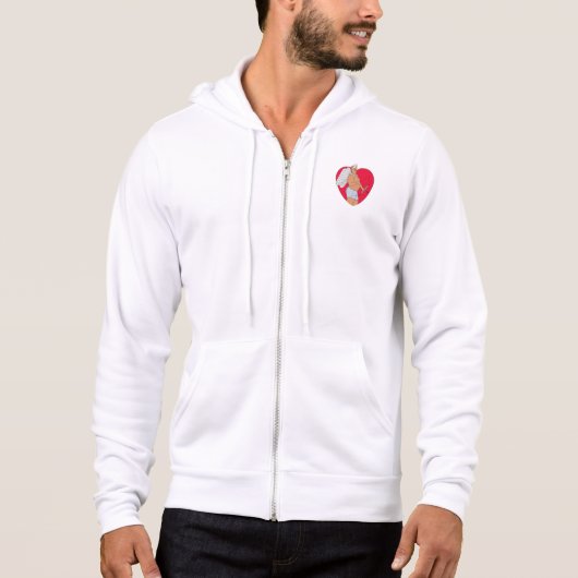 Romantisch hart met een ongewone Cupido Hoodie (Voorkant)