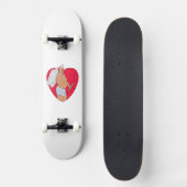 Romantisch hart met een ongewone Cupido Persoonlijk Skateboard (Voorkant)