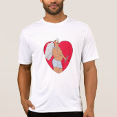 Romantisch hart met een ongewone Cupido T-shirt (Voorkant)
