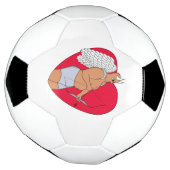 Romantisch hart met een ongewone Cupido Voetbal (Gedraaid)