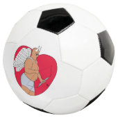 Romantisch hart met een ongewone Cupido Voetbal (Drie kwart)