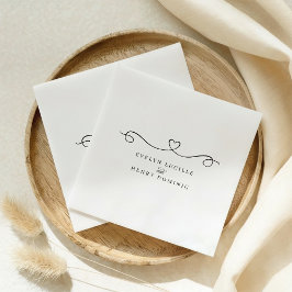 Romantisch Hart Minimaal Huwelijksfeest Servet